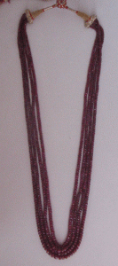 1 Strand - Indian Ruby faceted Beads