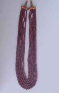 1 Strand- Indian Ruby faceted Beads