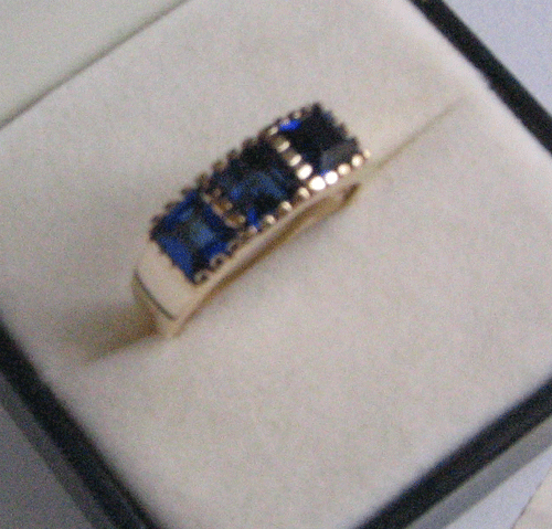 3 square Silver Ring