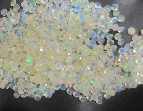 3.5mm Faceted Ethiopian opal round