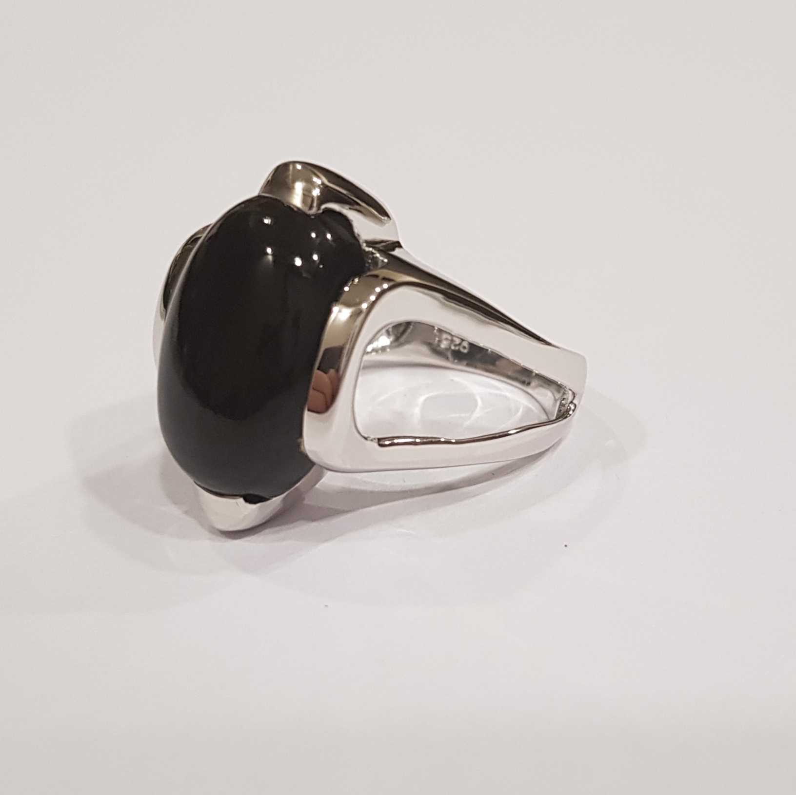 Sterling Silver Black Onyx Ring For Men Women