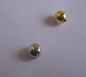 6MM Plain round gold beads