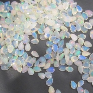 6x4 pear faceted Ethiopian opal faceted