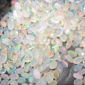 6x4 Ethiopian opal faceted oval
