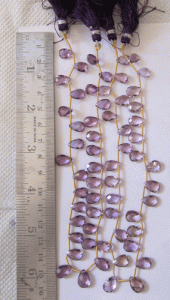 Amethyst Almond faceted Beads