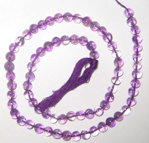Amethyst round plain beads 5mm