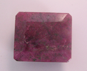 Antique Ruby Octagon faceted