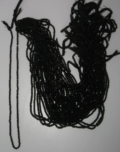 Black onyx faceted rhondelle gem beads