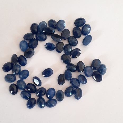 Blue sapphire ovals faceted 8x6