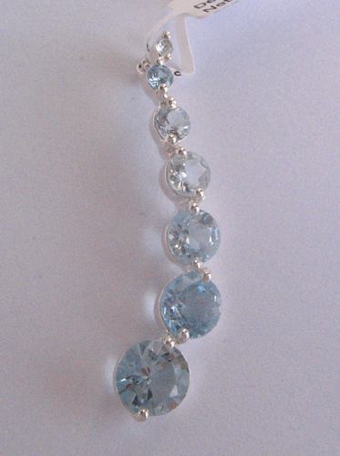 Blue topaz Silver Pendant
