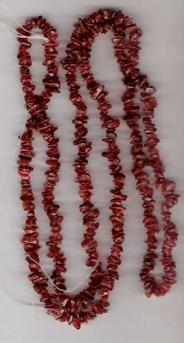 Carnelian chips beads