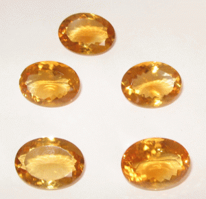 Citrine oval faceted