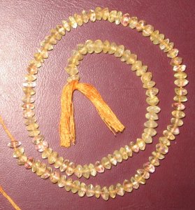 Citrine plain rhondelle gem beads.