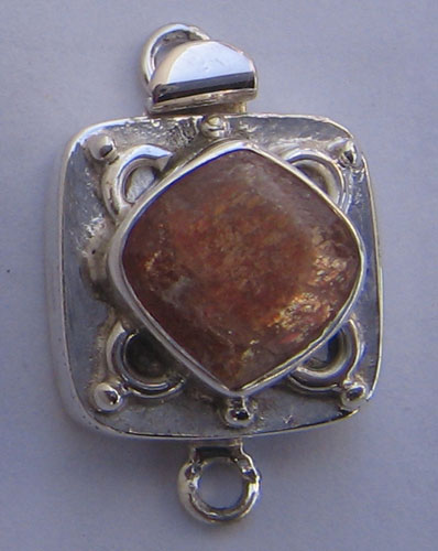 Clasp With Natural Sunstone