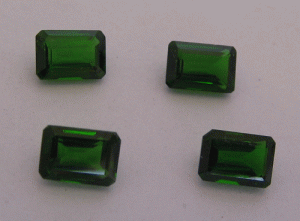 Crome Diopside Octagon faceted