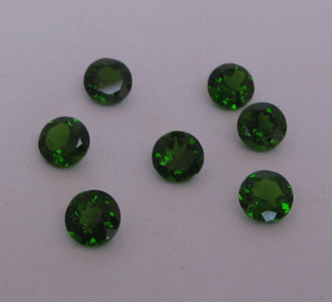 Crome Diopside Round  faceted