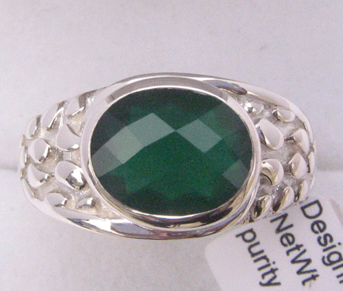 embosed  Silver Ring