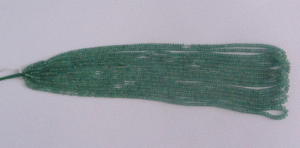 Emerald Rhondelle Plain Beads