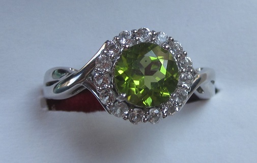 Gold Ring With topaz and peridot