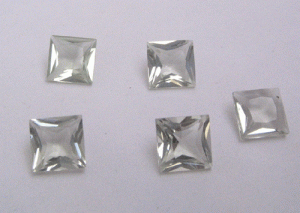 Green Amethyst Square faceted