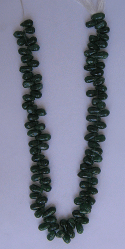Green Aventurine plain drops beads