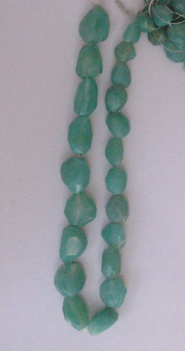 Green Onyx faceted Nuggets