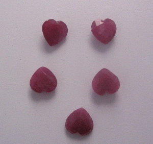Indian Ruby Heart Shape faceted