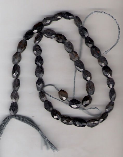 Iolite oval fac. beads