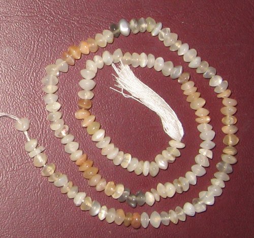 Multi moon stone plain rhondelle gem beads.