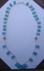 Multi stone gem bead necklace