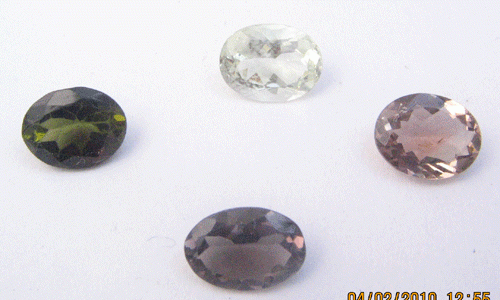 Multy Tourmaline Ovel faceted