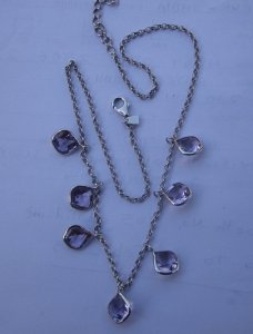 Necklace with pink amethyst