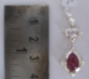 Pendant With Ruby & White Topaz