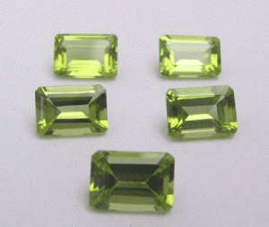 Peridot Octagon faceted