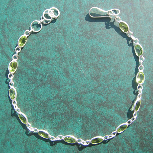 Peridot Silver Bracelet