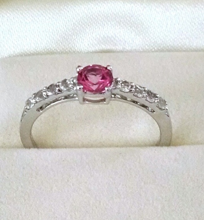 Pink cz ring