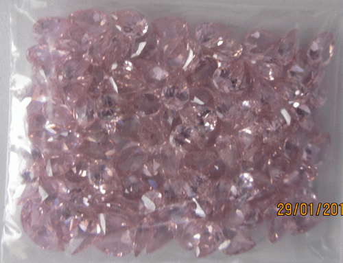 Pink Zercon Pear  faceted