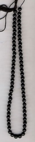 plain beads rd 5mm black onyx