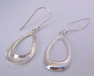 Plain Silver earring