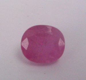 Ruby Oval faceted