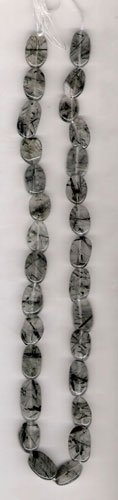 Rutilated Quartz plain oval gem beads