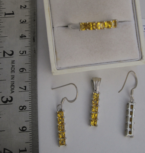 Set With  Yellow Sapphire