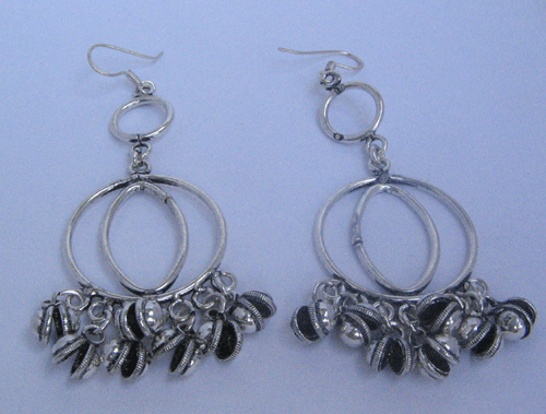 Silver plated oxidised earring6