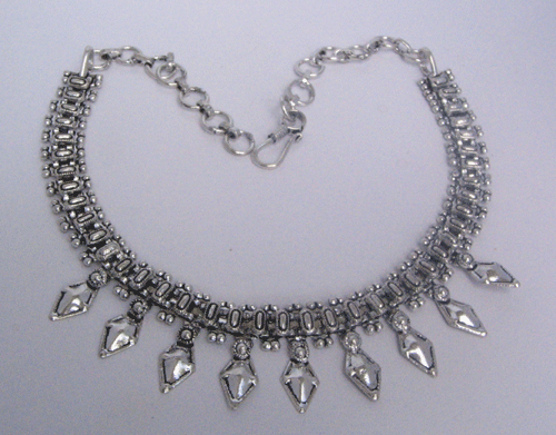 Silver plated oxidised Necklace