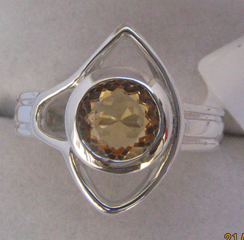 Citrine Silver Ring