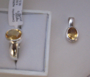 Silver Set With Citrine