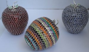 Sterling silver Apple studded stones