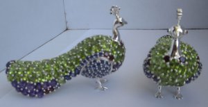 Sterling silver peacock