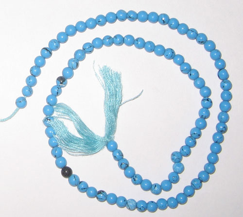Syn. turquise plain round beads 4mm
