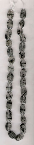 Turmalinated oval plain beads